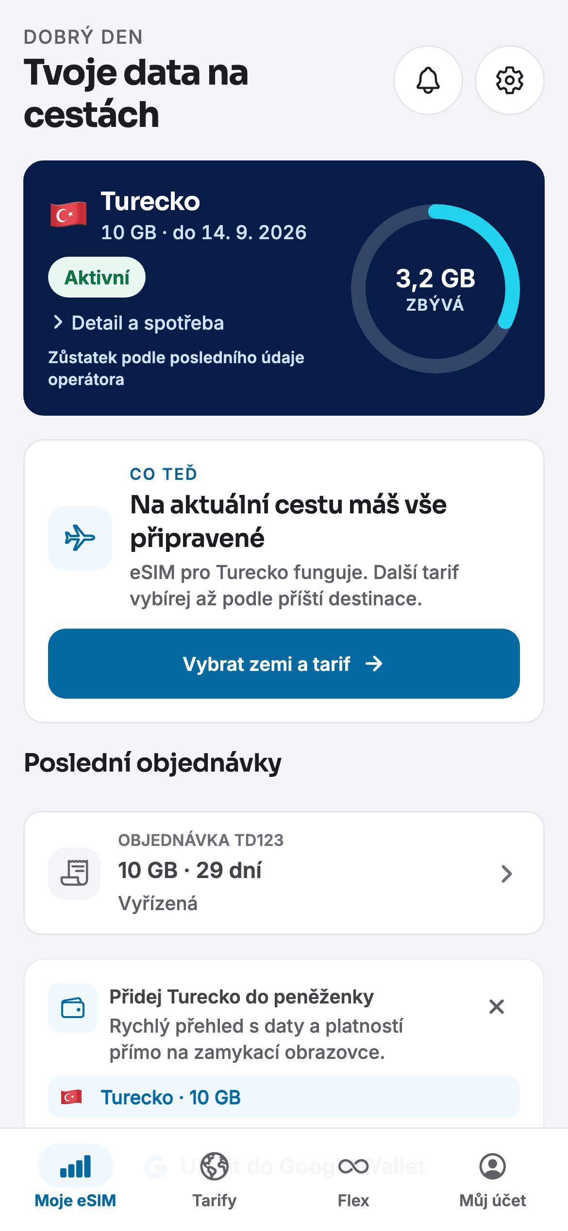 Mobilní aplikace TvojeData